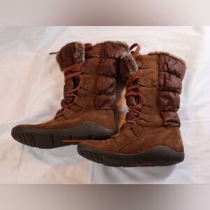 Timberland Parkin Suede Softshell Puffer Lace Up Faux Fur Lined Boots 7M 19641